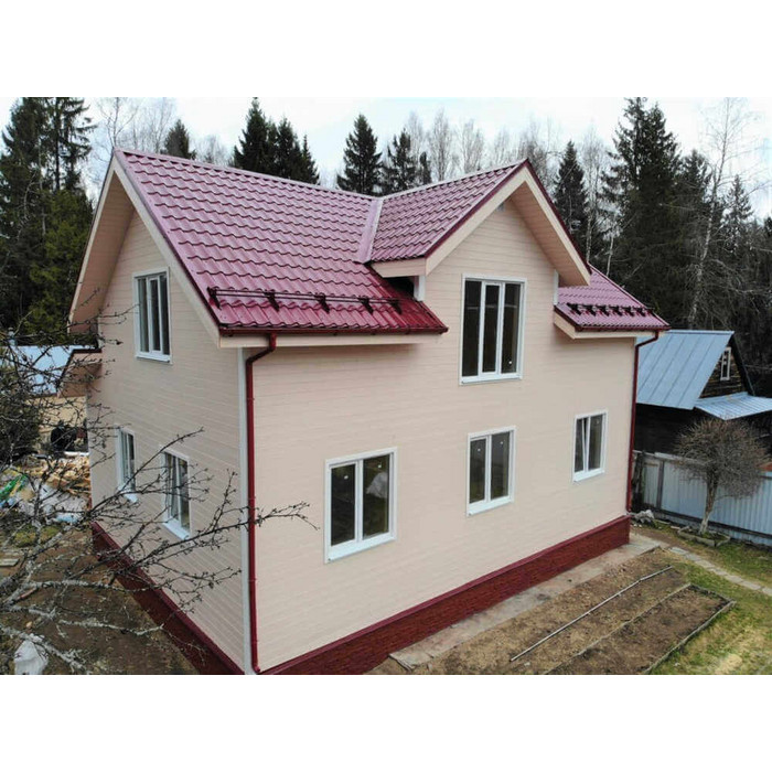 Металлочерепица Grand Line Classic (Классик) 0,5 Atlas RAL 3005 Красное вино фото 5