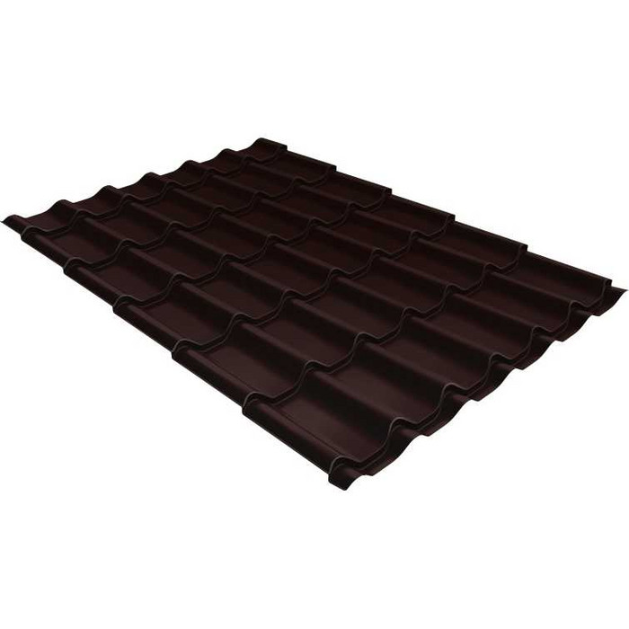 Металлочерепица Grand Line Classic (Классик) 0,45 Drap RAL 8017 Шоколад