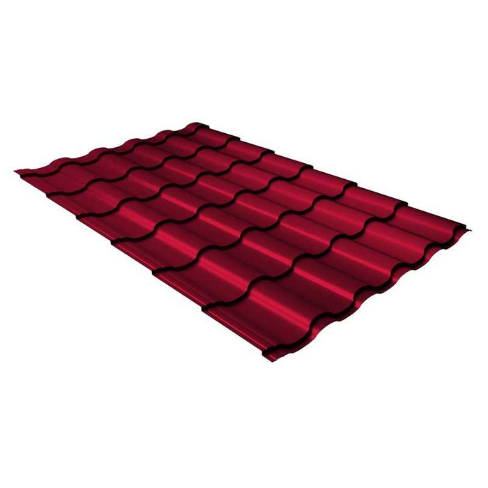Металлочерепица Grand Line Kredo (Кредо) 0,45 Drap RAL 3005 Красное вино