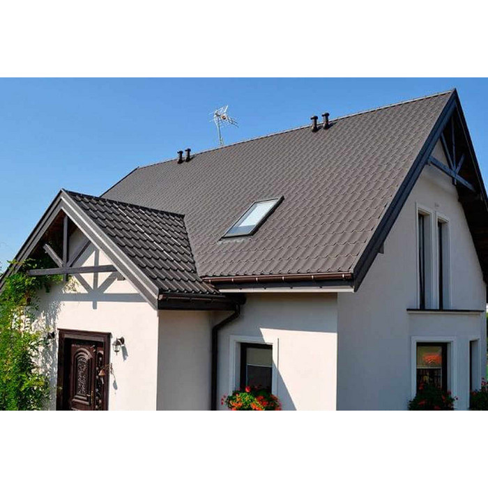 Металлочерепица Металл-Профиль Ламонтерра XL 0,5 PURMAN® RAL 7024 Серый графит фото 6