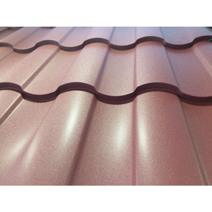 Металлочерепица Grand Line Kredo (Кредо) 0,5 Quarzit Cuprum Steel/Quarzit Cuprum Steel фото 3