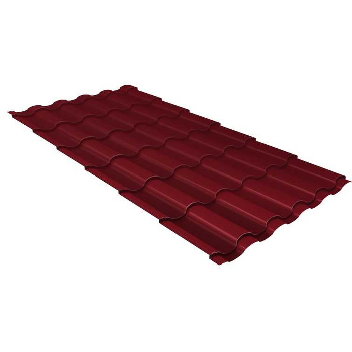 Металлочерепица Grand Line Kredo (Кредо) 0,5 Quarzit lite RAL 3005 Красное вино