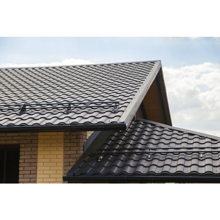 Металлочерепица Grand Line Kredo (Кредо) 0,5 PurPro Matt BT RAL 8017 Шоколад фото 5