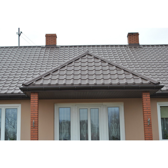 Металлочерепица Grand Line Kamea (Камея) 0,45 Drap RAL 7004 Сигнальный серый фото 3