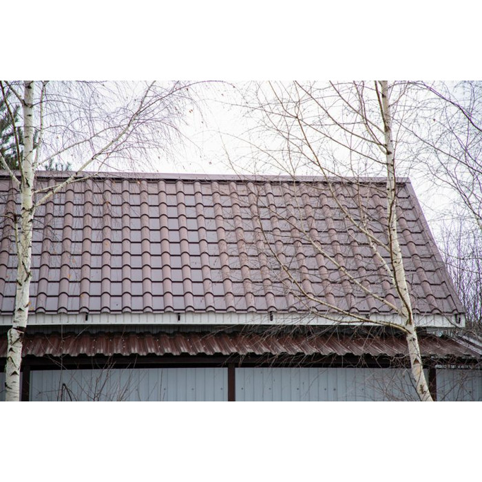 Металлочерепица Grand Line Kamea (Камея) 0,5 Quarzit Cuprum Steel фото 4