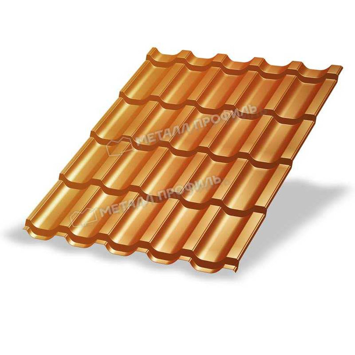 Металлочерепица Металл-Профиль Трамонтана-S 0,5 AGNETA® Copper/Copper/Медный/Медный