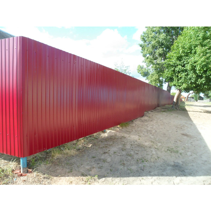 Профлист Grand Line С10В Полиэстер 0.3 мм RAL 3005 Красное Вино фото 5