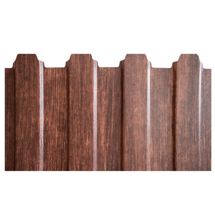 Профлист Grand Line C10A Print Elite 0.45 мм Choco Wood фото 6