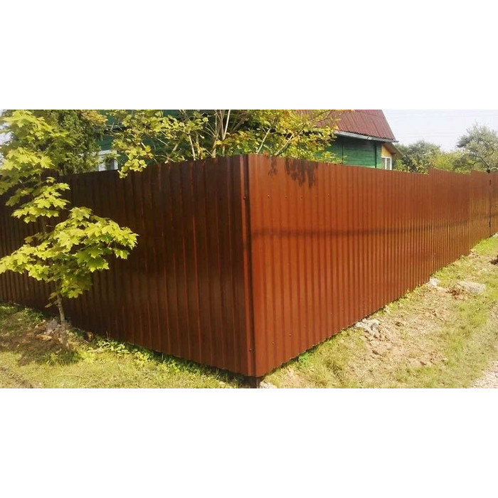Профнастил С20А Grand Line 0,5 Velur с пленкой RAL 8004 терракота фото 4