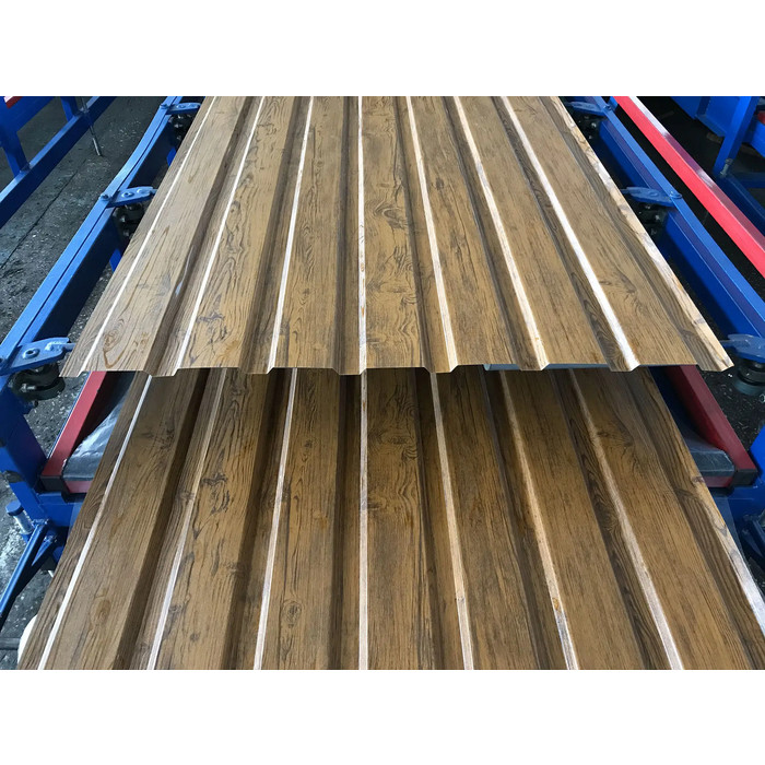 Профлист Grand Line C10A Print Elite 0.45 мм Honey Wood фото 2