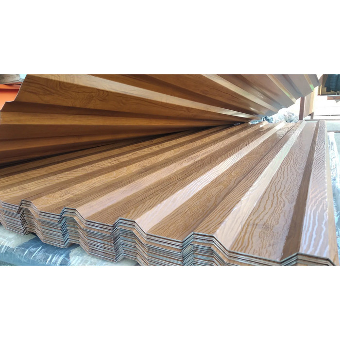 Профлист Grand Line C10A Print Elite 0.45 мм Snow Wood фото 5