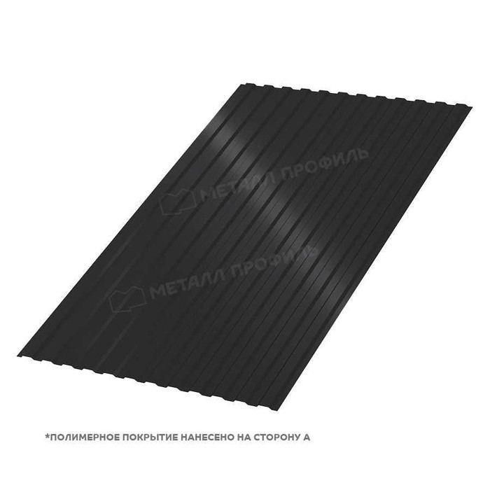 Профлист Металл Профиль МП-10 0,5 PURMAN® RAL 9005 Черный темный | B