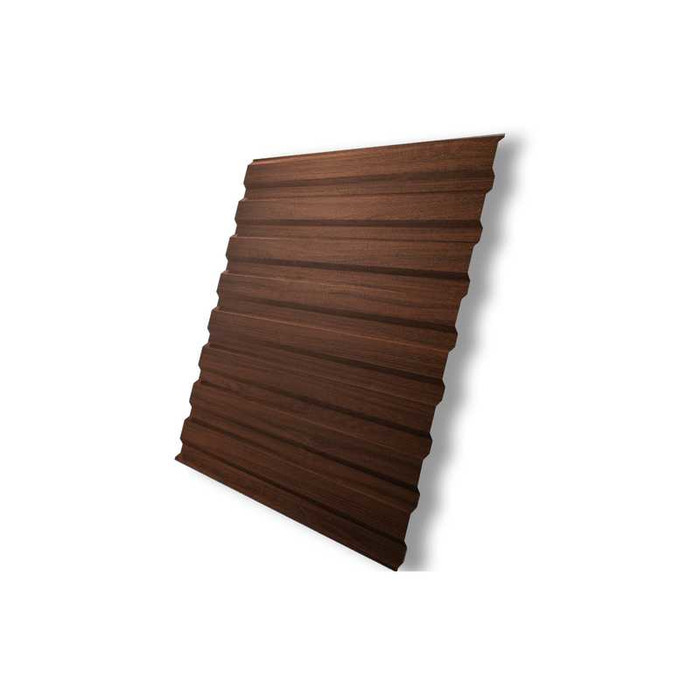 Профлист Grand Line C20A Print Elite 0.45 мм Choco Wood