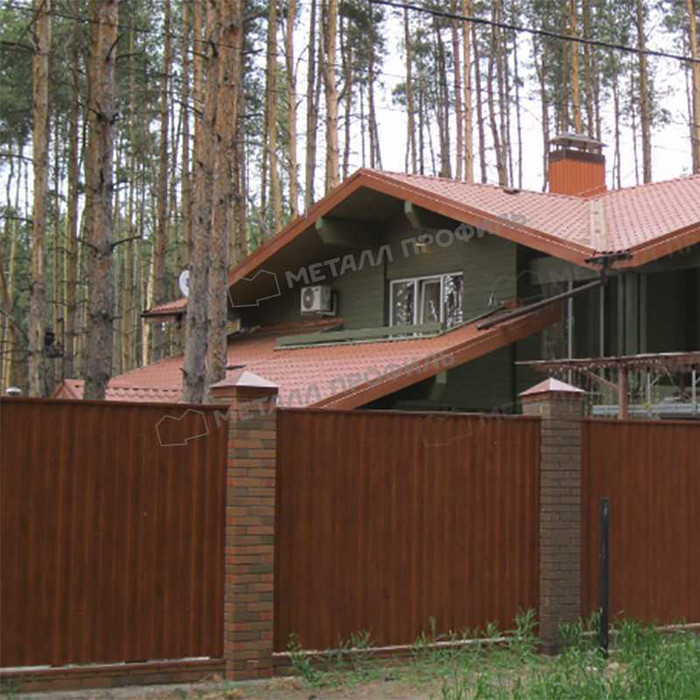 Профлист Металл Профиль С-8 0,5 ECOSTEEL® матовый Мореный Дуб фото 3