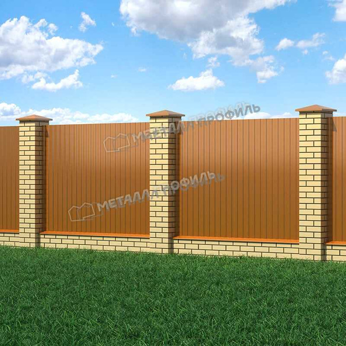 Профлист Металл Профиль С-8 0,5 AGNETA® Copper/Copper/Медный/Медный фото 3