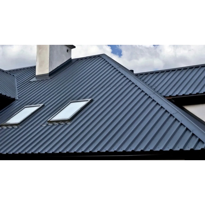 Профлист Grand Line C10A Rooftop Matte 0.5 мм RAL 7016 Антрацитово-Серый фото 2
