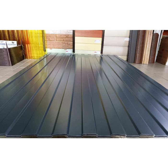 Профлист Grand Line C10A Rooftop Matte 0.5 мм RAL 7016 Антрацитово-Серый фото 3