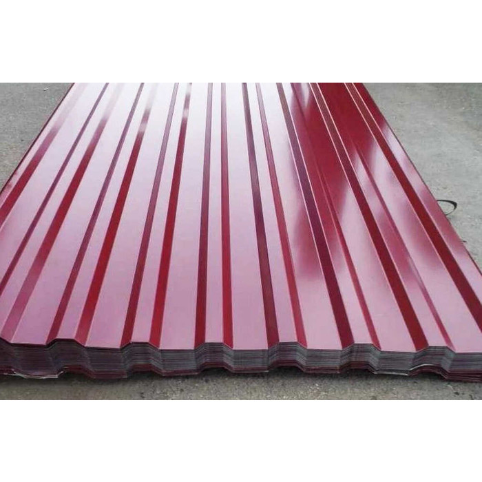 Профнастил С20В 0,5 Satin с пленкой RAL 3005 красное вино фото 2