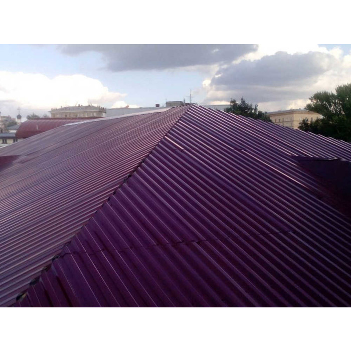 Профнастил С20В 0,5 Satin с пленкой RAL 3005 красное вино фото 7