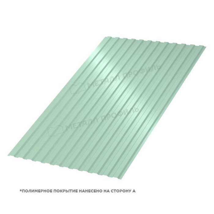Профлист Металл Профиль МП-10 0,5 PURMAN® Tourmalin/Светло-зеленый металлик | B