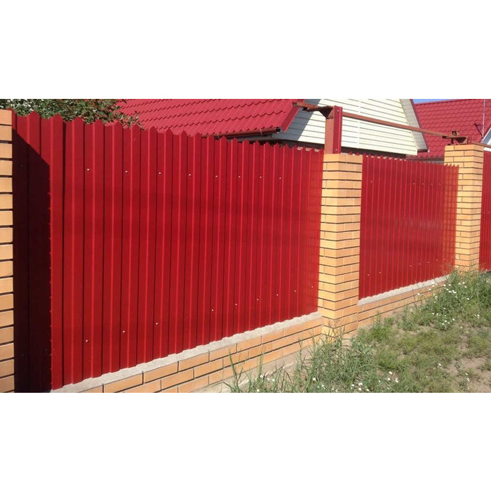 Профлист Grand Line фигурный C8A Полиэстер 0.4 мм RAL 3005 Красное Вино фото 5