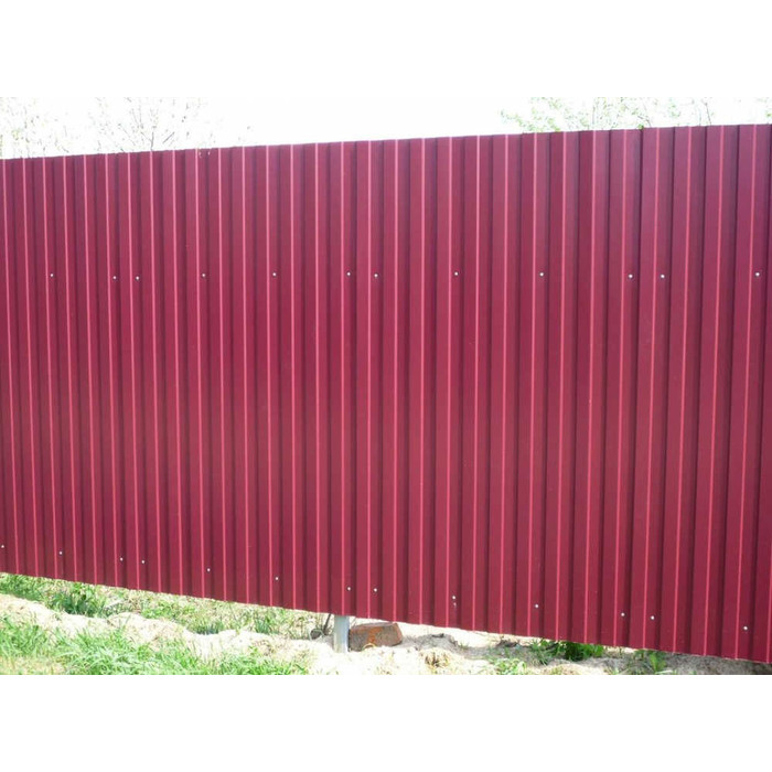 Профлист Grand Line фигурный C8A Drap 0.45 мм RAL 3005 Красное Вино фото 7