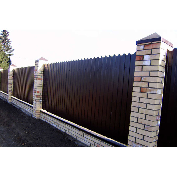 Профлист Grand Line фигурный C8A Drap ST 0.45 мм RAL 8017 Шоколад фото 3