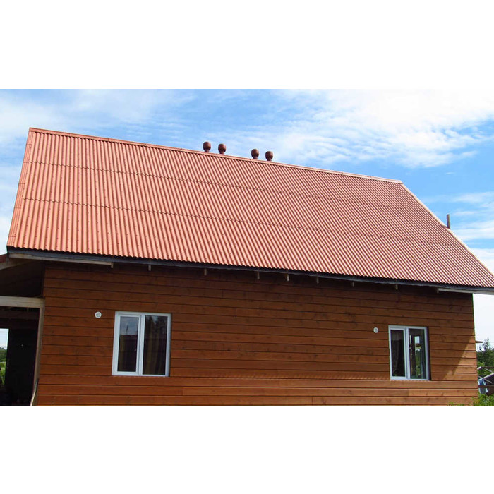 Профлист Grand Line фигурный C8A Drap 0.45 мм RAL 8004 Терракота фото 8