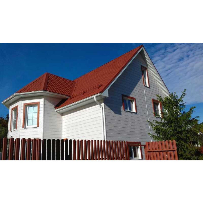 Штакетник П-образный А Grand Line 0,45 Drap RR 32 Темно-Коричневый фото 3