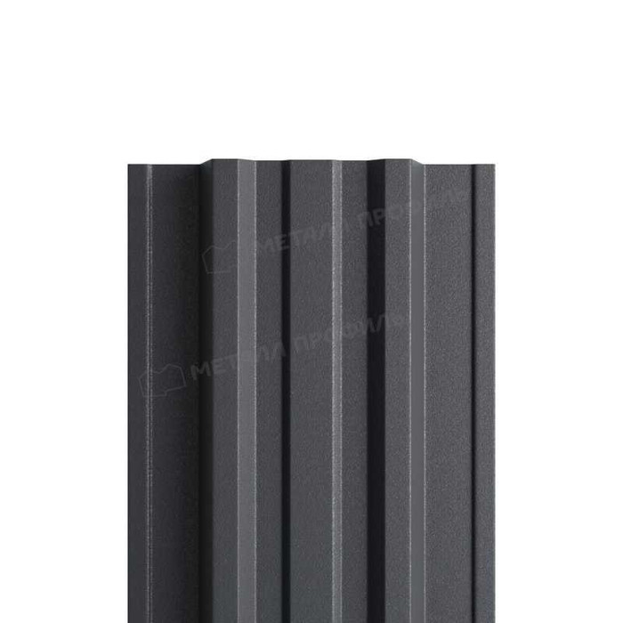 Штакетник Металл Профиль TRAPEZE-T 0,45 VikingMP® RAL 7024 Серый графит