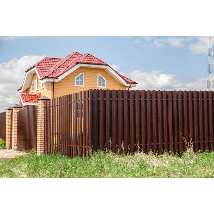 Штакетник Прямоугольный фигурный Grand Line 0,45 Print-double Elite Golden Wood Golden Wood фото 2