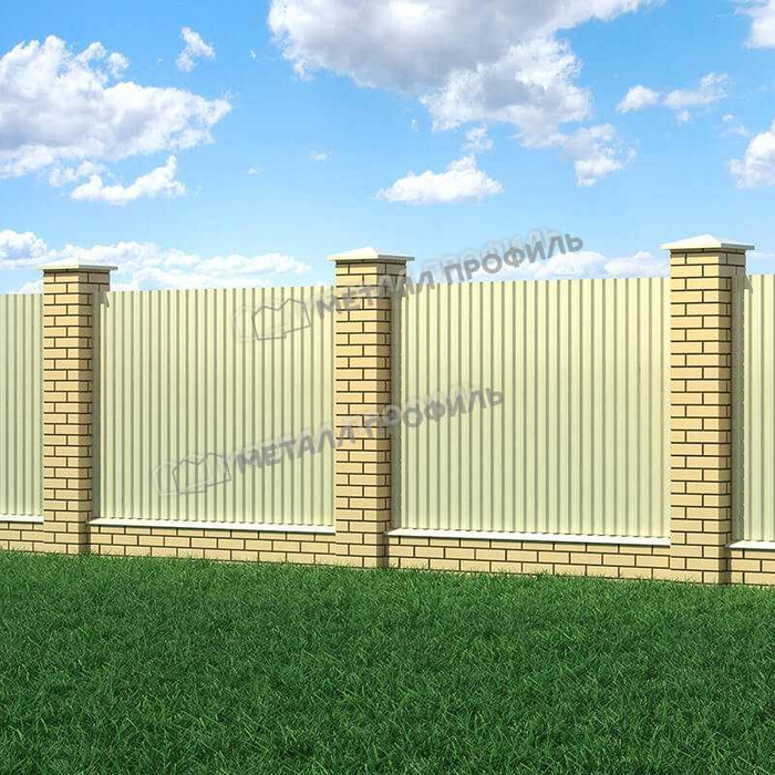 Профлист Металл Профиль С-21 0,5 NormanMP RAL 1014 Слоновая кость фото 3
