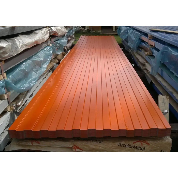 Профлист Металл-Профиль МП-20 NormanMP 0.5 мм RAL 2004 Чистый оранжевый фото 4
