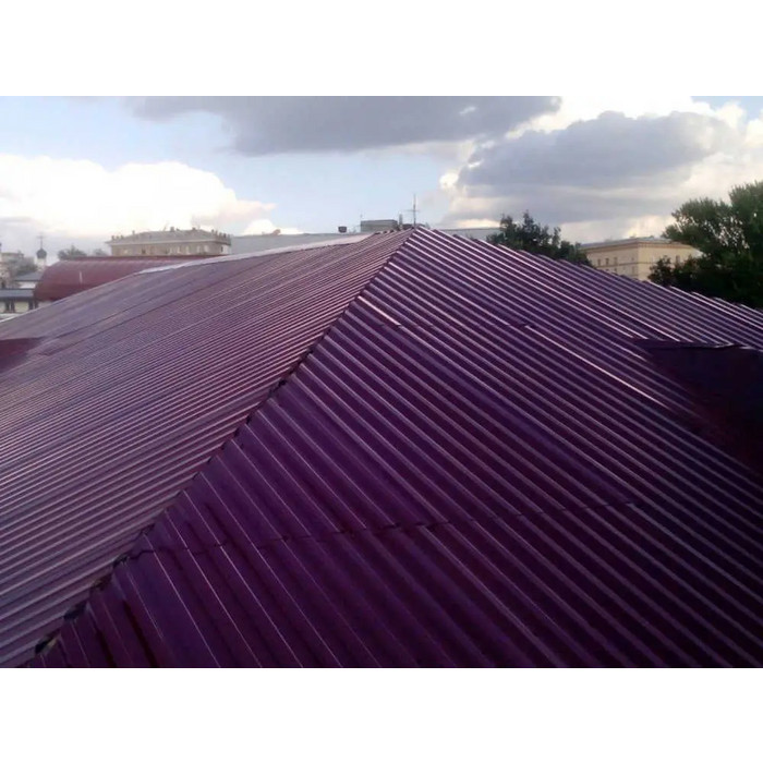 Профлист Grand Line С21R GreenCoat Pural BT 0.5 мм RR 29 Красный фото 7
