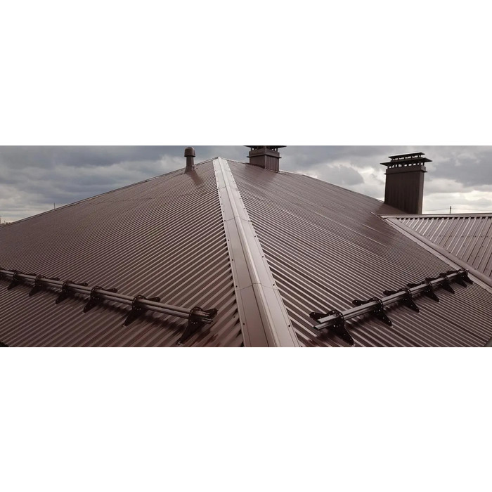 Профлист Grand Line С21R Rooftop Matte 0.5 мм RAL 8017 Шоколад фото 2