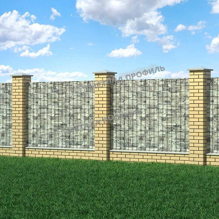 Профлист Металл Профиль МП-20 0,5 ECOSTEEL® Белый Камень | B фото 3