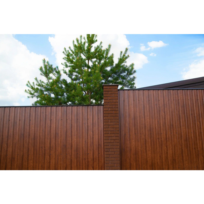 Профлист Металл Профиль МП-20 0,5 ECOSTEEL® матовый Бразильская Вишня | B фото 4