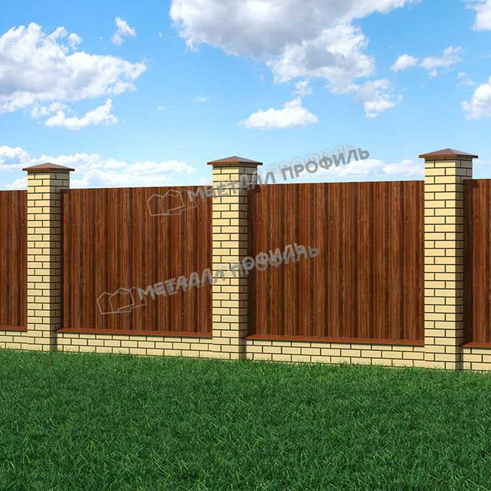 Профлист Металл-Профиль НС-35 ECOSTEEL® 0.5 мм Мореный Дуб фото 3