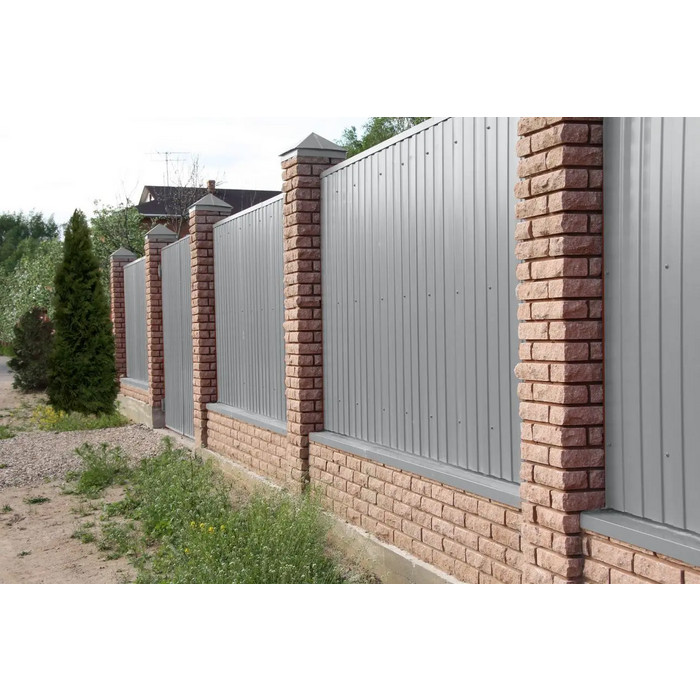 Профлист Grand Line С10R GreenCoat Pural BT, matt 0.5 мм RR 21 Светло-Серый фото 3