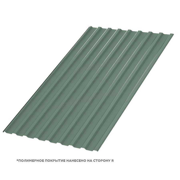 Профлист Металл Профиль МП-20 0,5 PURMAN® Tourmalin/Светло-зеленый металлик | A