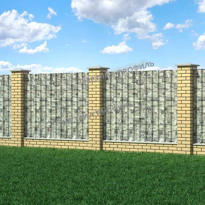Профлист Металл Профиль МП-35 0,5 ECOSTEEL® Белый Камень фото 3