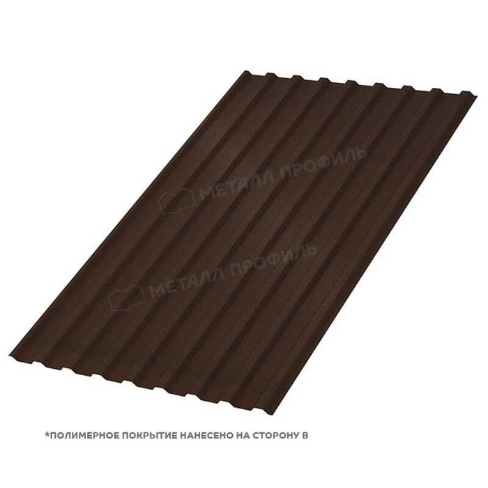 Профлист Металл Профиль МП-20 VALORI 0.5 мм Brown/Коричневый | R
