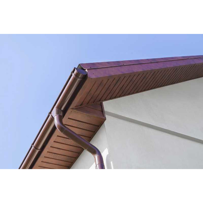 Софит металлический центральная перфорация 0,5 Satin с пленкой RAL 3009 оксидно-красный фото 11