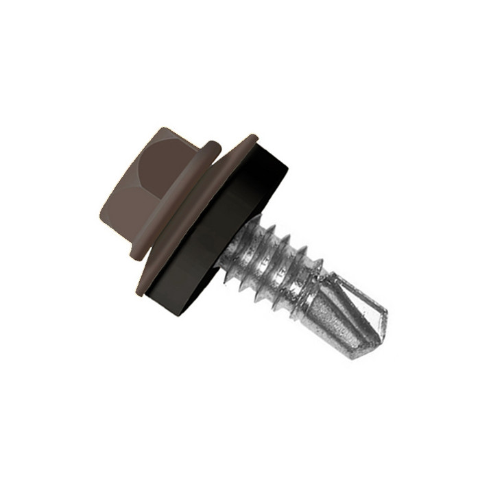 Саморез по металлу Daxmer 5,5х19 RAL 8016 (250) сверло №3