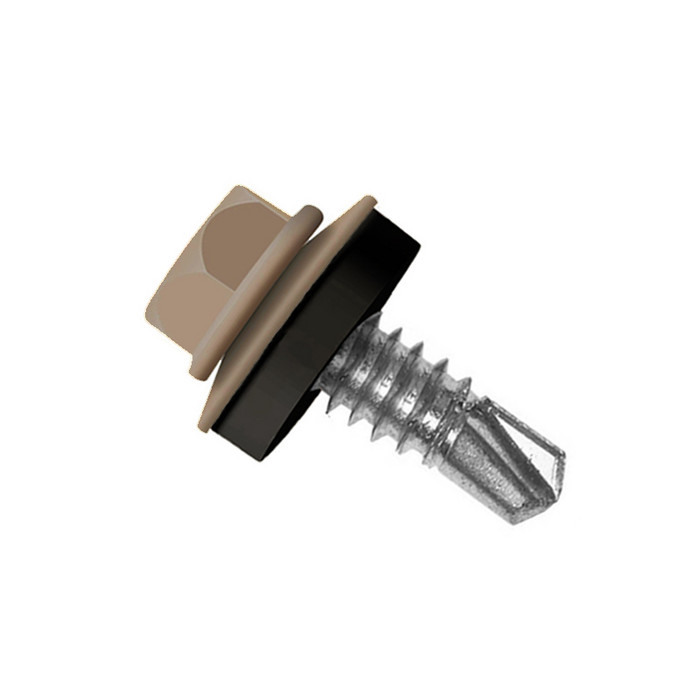 Саморез по металлу Daxmer 5,5х19 RAL 8024 (250) сверло №3