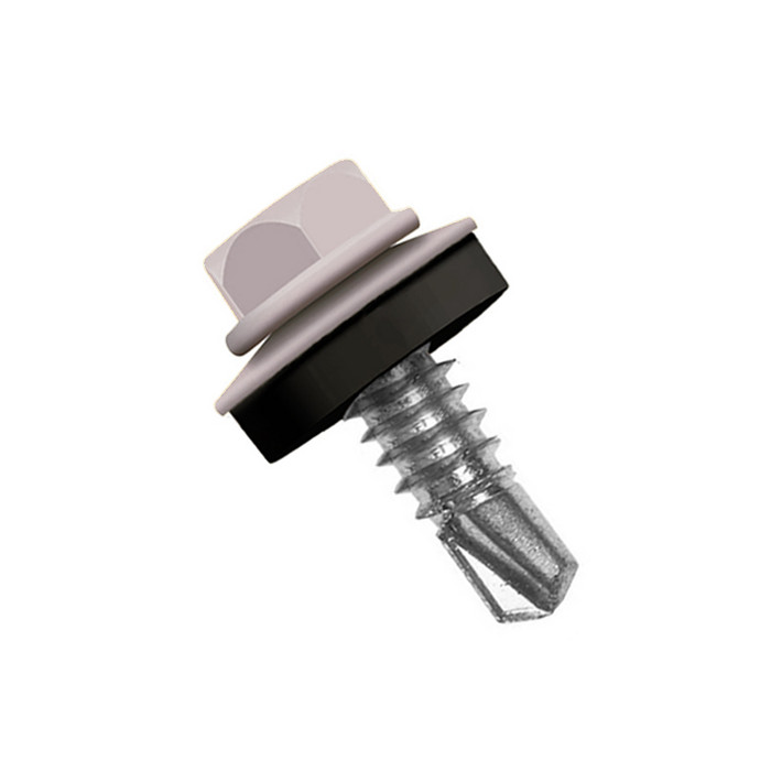 Саморез по металлу Daxmer 5,5х25 RAL 7036 (250) сверло №3
