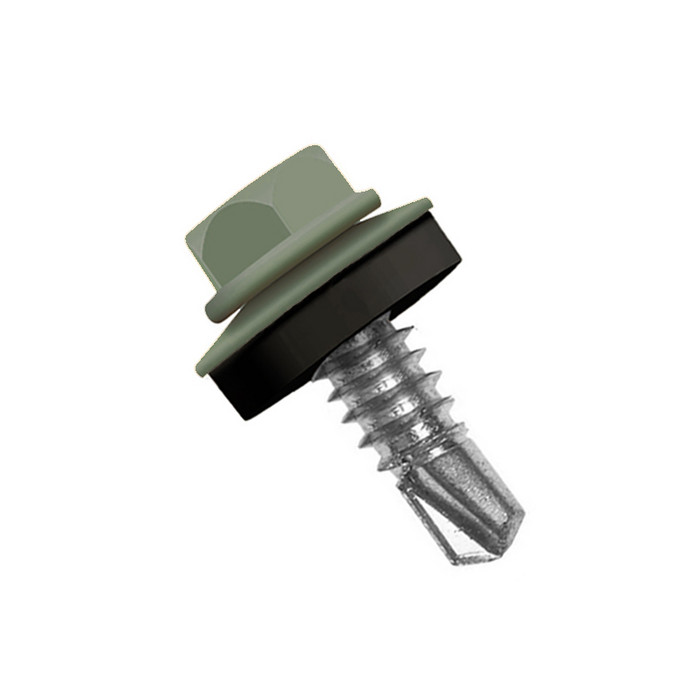 Саморез по металлу Daxmer 5,5х25 RAL 6003 (250) сверло №3