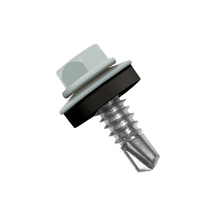 Саморез по металлу Daxmer 5,5х25 RAL 7042 (250) сверло №3
