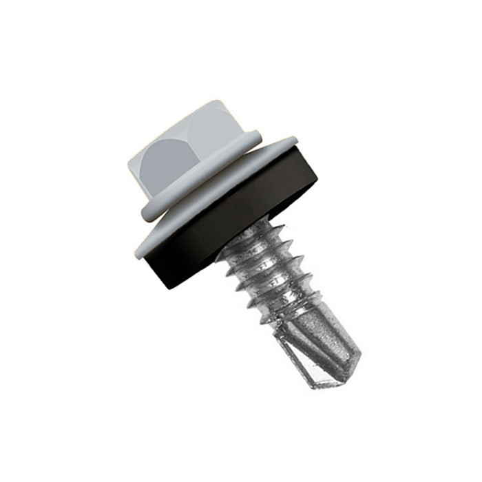 Саморез по металлу Daxmer 5,5х25 RAL 7045 (250) сверло №3