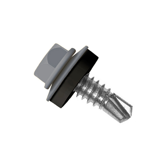 Саморез по металлу Daxmer 5,5х19 RAL 7015 (250) сверло №3